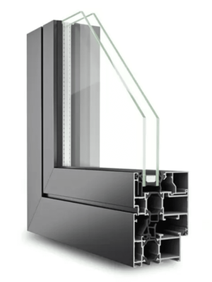 Aluminium ablak 80 mm beépítési mélységig